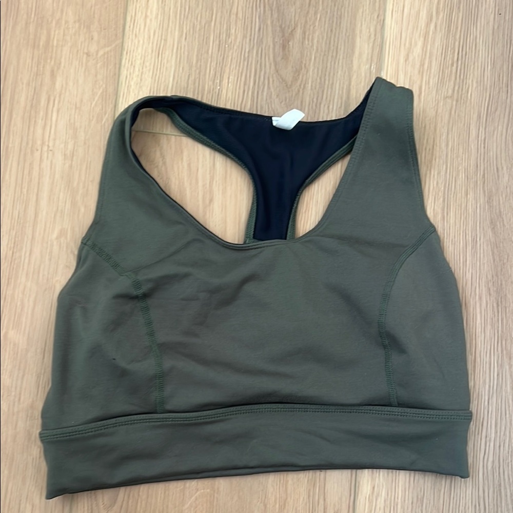 Olive Green FP Movement Sports Bra